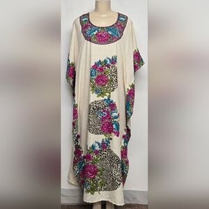 Good Times Kaften Mumu House Dress Side Splits Lightweight India